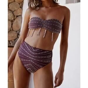 FP X Oceanus• Lara High Waist Bikini Bottom Crystal Plum